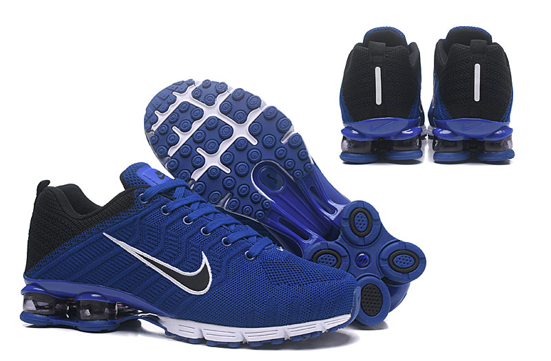 Men Nike AIR Shox Knit Blue Black White Shoes